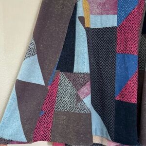 Cubist Knit Midi Colorful Patchwork Women's Skirt by Anthropologie